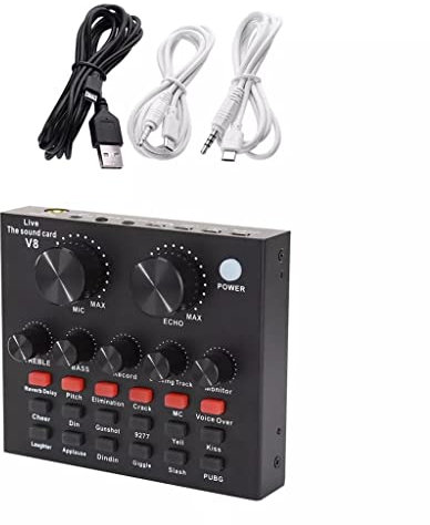 MSUDGH BM 800 Professional Audio V8 Sound Card Set Condenser Microphone for Podcast Recording Live Broadcast