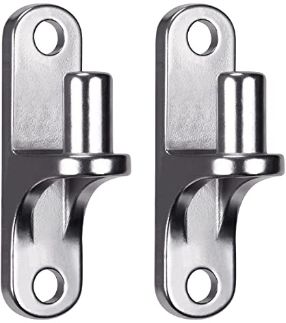 Insaga Torscharnier, 2 Stück 16mm Kloben auf Platte (116 x 25mm) Schwerlast Gartentor Scharnier Edelstahl Metall Zauntor Torangel Torband für Bauernhoftor/Feldtor/Holzzaun, Kurve