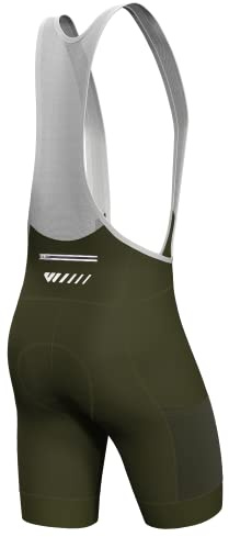 Lo.gas Herren Radfahren Bib Shorts,Radfahren Shorts für Männer Gel gepolstert mit Taschen,Grün,M