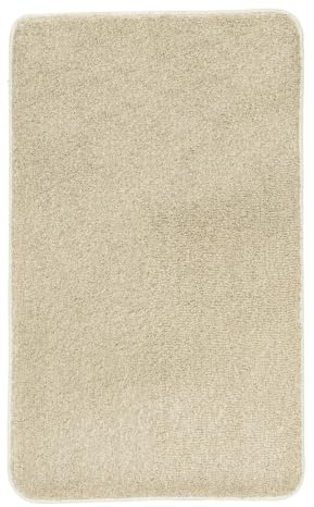 Kleine Wolke Badteppich Relax Sandbeige 70 x 120 cm | OEKO-TEX zertifiziert, rutschhemmende Unterseite, für Fußbodenheizung, maschinenwaschbar, 100% Polyacryl