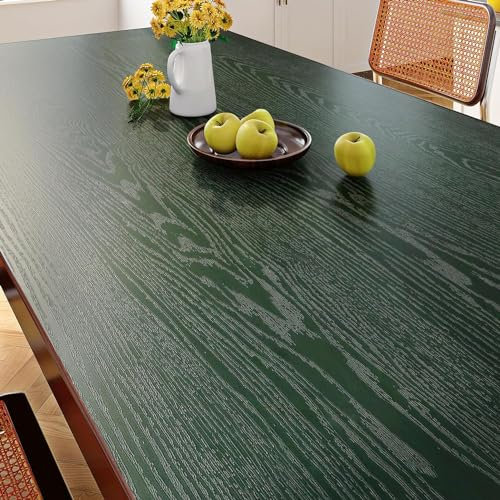 FunStick Carta Adesiva per Mobili Effetto Legno Carta da Parati Vintage Adesiva Verde Pellicola Adesiva per Mobili Cucina Legno Lavabile Carta da Parati Adesiva per Mobili Effetto Legno Rovere 40CM×2M