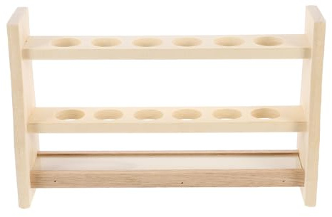 Gatuida Reagenzglasgestell Holz für 6 Gläser: Reagenzglasständer Reagenzglasregal Reagenzgläser Laborrohrregale Reagenzglas Aufbewahrungshalter Gestell Labor-Gefäßständer