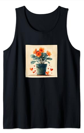 Cyclamen Plante en pot Cottagecore Hearts Graphic Débardeur