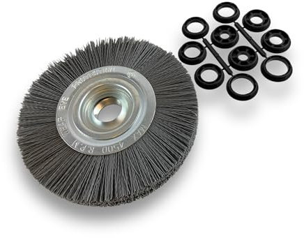 Kibros Brosse circ. touret NYLON abrasif gr.240 Ø 200 mm 2 rangs
