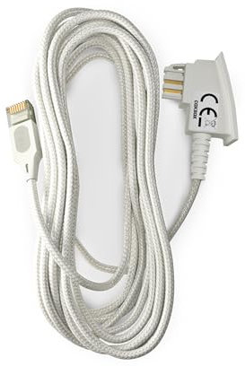 COXBOX Premium DSL Kabel Fritzbox, Speedport, Easybox - TAE Textilkabel RJ45 weiß mit verbessertem Knickschutz - VDSL ADSL WLAN Router-Kabel mit galvanischer Signatur (6 Meter)