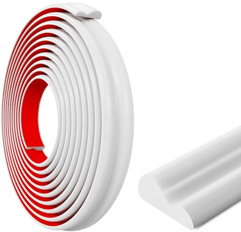 Inscrip Molduras Decorativas Autoadhesivas para Techo de Estuco Autoadhesivo para Decoración Hogar y Protección de Pared (Blanco 22mm (W) 3M (L)