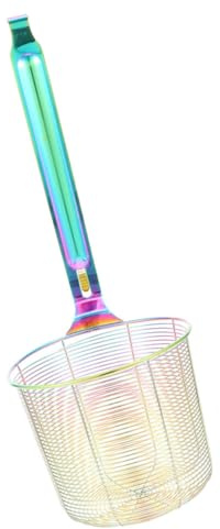 MAGICLULU Scolapasta Per Noodles Di Capacità Con Mestolo Filtro A Ragno in Maglia Di Acciaio Inossidabile Per Un Facile Scolo Dell'olio - Lavabile in Lavastoviglie