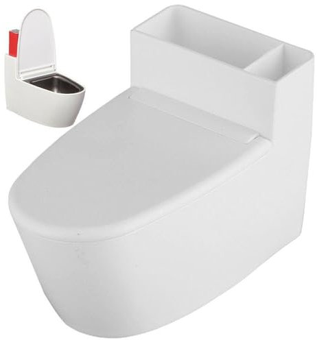 HPTHLY Toilettenförmiger Wandaschenbecher Mit Deckel - Kreativer, Filigraner Aschenbecher, Toilettenförmiger Aschenbecher, Wandaschenbecher, Für Badezimmer, Zuhause Un,B-One Size