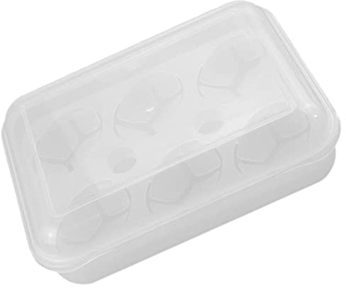 SHINEOFI Caja de Protección para Huevos de Rejillas Contenedor Transparente para Huevos Bandeja para Refrigerador y Camping