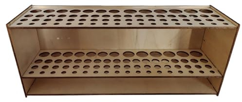 Organizzatore a spazzole in legno - Porta del supporto per vernici, deposito a monte | Supporto per pennello indipendente con 67 buchi, contenitore di fornitura di arte compatta per muro da tabletop u