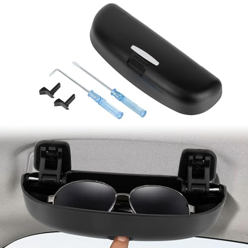 PSLER Sonnenbrillenhalter Autos für A3 A4 A5 A6 Q3 Q5 Q7 2013-2025 Brillenetui Auto 8V 8Y A4 B8 B9 A6 C7 C8 Q3 8U F3 Organizer-Brillenbox Brillen Organizer Auto Brillenetui