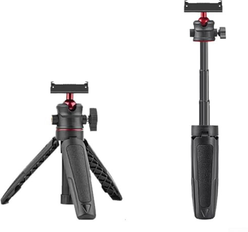 Trépied de bureau portable pliable compatible avec DJI Action 6 et 5 Pro, hauteur réglable, pieds en caoutchouc antidérapants pour caméra d'action