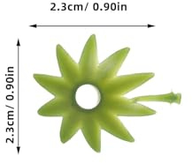 Mikikit Calici di Fiori Finti e Connettori per Stelo di Crisantemo Finto, 100 Pezzi Base Verde per Composizioni Floreali Fai da Te, Forniture Artigianali Leggere per Decorazioni e Bouquet