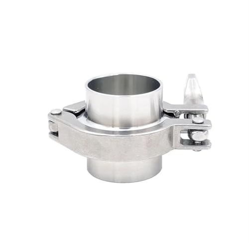 Sanitary Stainless Steel Tri-Clamp Double Ferrule Union Set, Quick Installation Connector Welding Pipe Fittings(OD34MM Chuck50.5)