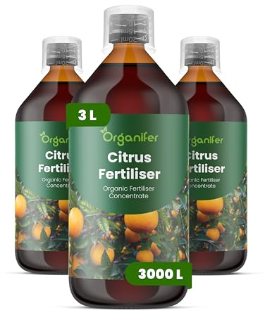 Engrais liquide organique 3x1L pour agrumes – floraison et fruits abondants – Organifer