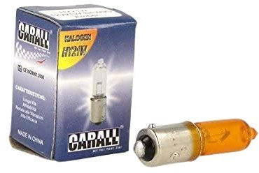CARALL Lampada Alogena Auto 12V, 1 Pezzo (H21 BAW9s HY21W 12V 21W Arancione)