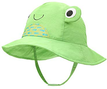 Azue Sun Protection Hats for Kids UPF 50+ Toddler Outdoor Recreation Hat Girl Boy Unisex Frog M(2-3 Years)
