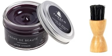 Famaco 50ml Leather Deluxe Cream Polish for Boots and Shoes with Application Brush - Nourish and Protect Leather with this cream polish Kit for Boots and Shoes