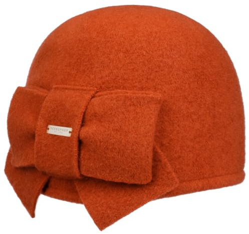 Seeberger Litika Wintermütze Walkmütze mit Schleife Damen - Damenmütze Walkhut Winter Herbst-Winter
