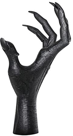 MANQILE Hexe Hand Wandbehang Ästhetische Kunst Skulptur Harz Anhänger Gartendekoration Outdoor Statuen Retro Wand Wohnkultur