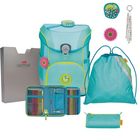 DerDieDas ErgoFlex Easy LED Schulranzenset 5-teilig Primavera