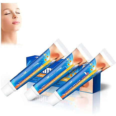 Lungenreinigungscreme, allergische Nasencreme, allergische Reaktionscreme, Nasencreme für trockene Nase, Nasenreizung, rissige Nase, verstopfte Nase, Allergielinderung und Allergenblocker, 3 Stück