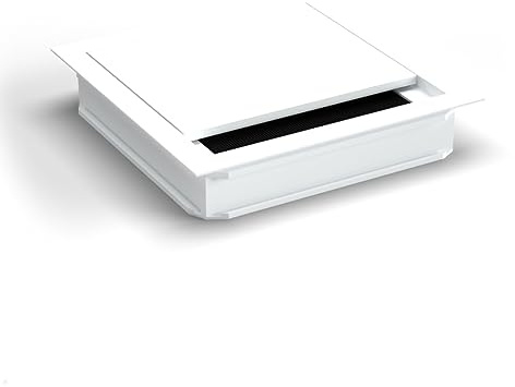 TecLines TKD014 Kabeldurchführung 120x120mm (weiß), Kabeldose, Bürstendichtung, für mehrere Kabel