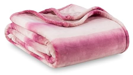 Berkshire Blanket-Classic Heavyweight Soft Printed VelvetLoft® Plush Throw Blanket, Cozy and Fuzzy, Purple Pitch, 50in x 70in