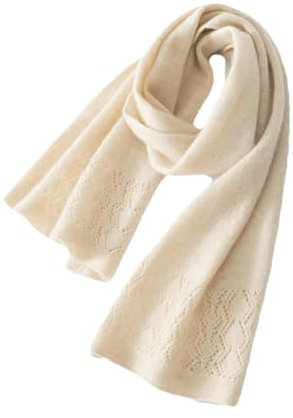 Weicher warmer Strickschal für Herbst und Winter, beige, One size