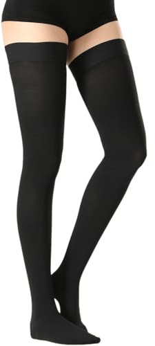 ZOECALA Thigh High Medical Compression Stockings For Women & Men,20-30 mmHg Thigh High Compression Socks,Closed Toe Graduated Support Hose with Silicone Dot Band-Ideal For Varicose Vein,Edema,Swelling