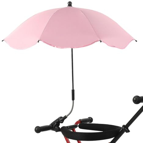 Xiixuuj Sombrilla Carrito Bebe, Parasol Carro Bebe, Protección UV 360 Cochecito Sombrilla, Paraguas Para Cochecito Con Abrazadera Ajustable, Clip De Protección UV En El Cochecito De Paraguas