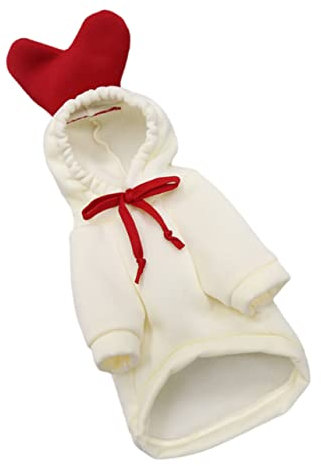 BESPORTBLE 2stücke Hund Katze Winter Hoodie Fleece Süße Haustierbekleidung Für Kleine Tiere Für Herbst Und Winter Für Partys Und Xs Mit Herz