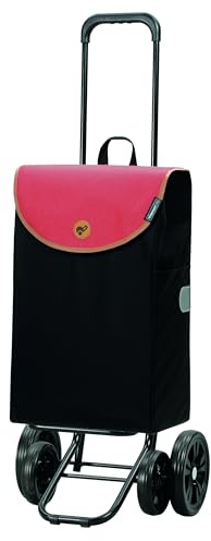 Andersen Einkaufstrolley - klappbar - 44 Liter - 4 Räder | höhenverstellbar - belastbar 50 kg - Stahlgestell - Trolley - Quattro Shopper Lova koralle