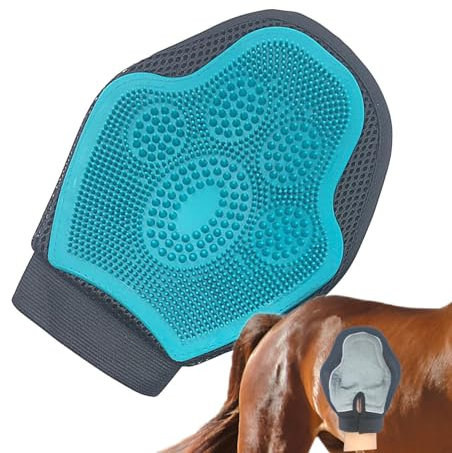 Massagehandschuhe für,Pferdewäscher zum Baden | Pferdemassagepeeling - Silikon-Haustierhaar-Handschuh, Haustierpflege-Handschuh, Badezubehör für kurzhaarige Tiere
