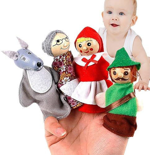 Set di marionette da dito,Marionette per dita da racconto, 4 pezzi, pupazzi per dita educativi, pupazzi con dita di animali da cartone animato per la decorazione e adulti