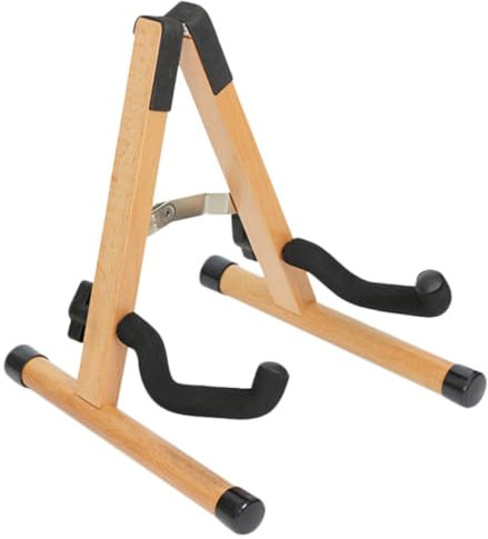 TOGEVAL Support Pour Mandoline Pliable En Bois Massif, Base De Rangement Amovible Antidérapante Protections, Accessoire Pratique Pour Instruments à Cordes, Usage Portable Et Stable