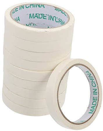 JEWEDECO 10pezzi Nastro Adesivo Mascheratura Carta Crepe Da Facile Da Strappare e Adesivo Per Pittura e Spruzzatura Su Mobili e Pareti