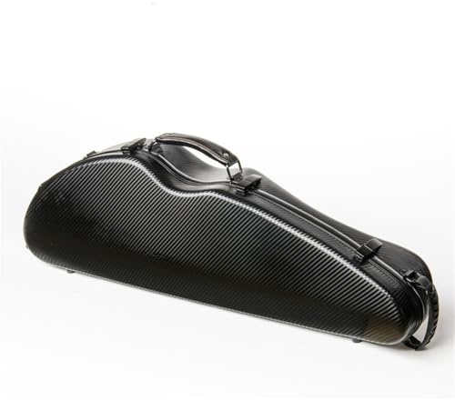 Geigenkasten 4/4 Violine Fall Carbon Faser Schwarz Streifen Dreieck Violine Fall Tragbare Rucksack Violine Fall