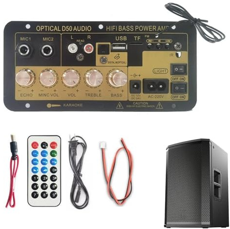 Verstärkerverstärker, Audioverstärker -Board - DC 12V 24V Verstärkermodul Subwoofer Board | 30 Watt Vorverstärker Reverberator, Car Karaoke-Platte für Audio-Wiedergabe im Auto