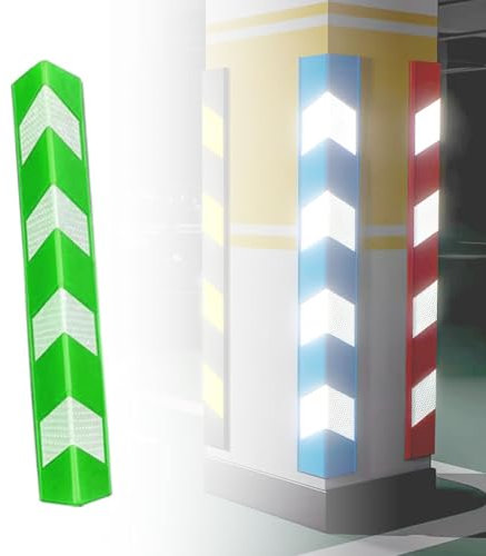 MBBTAG Protector Columna Parking Protector Puertas Coche Alta Visibilidad ProteccióN Espuma Adhesiva Columnas Protector Esquinas Garaje FáCil InstalacióN Evita Golpes Y ArañAzos(Verde)