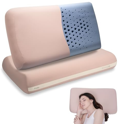 AiSleep Cuscino Cervicale Memory Foam per Dormire, Cuscino Cervicale Ergonomico, Cuscini Laterali in Schiuma per il Sonno Cuscino Ortopedico di Supporto al Collo per Migliorare la Qualità del Sonno