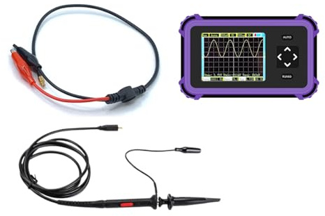 QINZITAO Digital Oscilloscope Rechargeable 8.33MSa/s Samplings Rate 1MHz Bandwidth Handheld Signals Generator Oscilloscope
