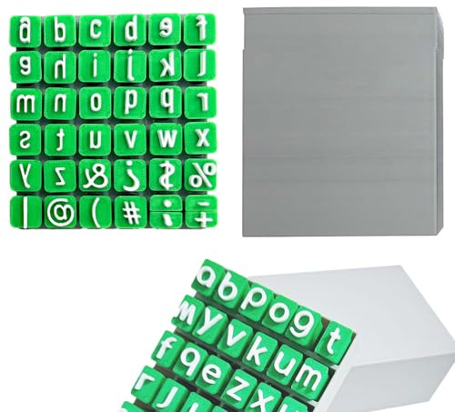 Kleinbuchstaben Buchstaben Stempel Ton, FORMVERSITY Töpferstempel Buchstaben Set, Töpfer-Set für Erwachsene Kinder, Pottery Tools für Kunst und Handwerk