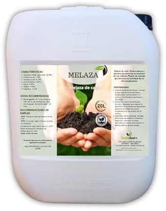 Melaza de Caña para Agricultura – Fertilizante Orgánico Líquido | Aporte de Azúcares y Energía para Microorganismos del Suelo | Estimulante Microbiano Vermiduero (10L)