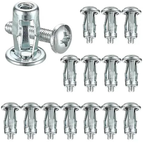 Kit de pernos y tornillos con tuercas remachables en forma de pétalo, expansión de metal, panel de remaches, abrazadera de placa de matrícula, tuercas de seguridad, sujetadores de pared(80PCS,M4x20mm)