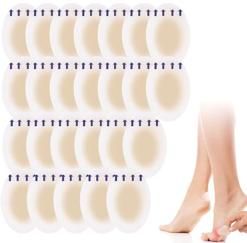 25 Pcs Blister Plasters Invisible Hydrocolloid Gel Blister Plasters for Feet Wear-Resistant Blister Bandages for Prevent Blisters Relieve Pain and Repair Blisters