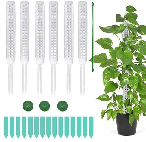 Tuteurs en Mousse,6 Pièces de Treillis Empilable,Poteau De Mousse Pour Végétaux Monstera | Pour En Pot D'Intérieur Et D'Extérieur, Grimpantes De La Maison, Du Jardin Et Des Espaces Extérieurs
