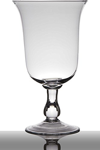 INNA-Glas Bodenvase Glas Noelle auf Standfuß, klar, 37,5cm, Ø 23,5cm
