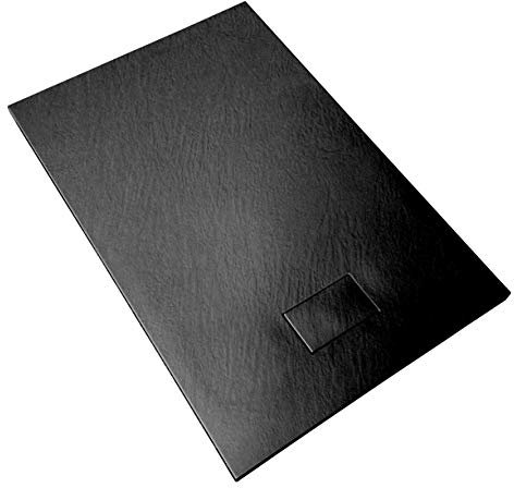 Duschwanne 80x120x2.6 Anthrazit Schwarz in Schieferoptik 2,6 cm Höhe aus thermogeformtem Acrylharz