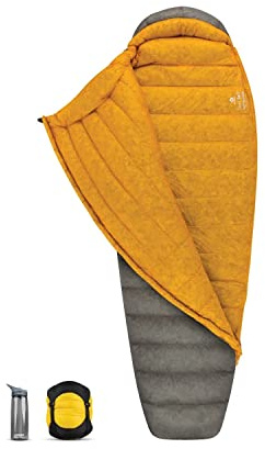 Saco DE Dormir - 850+ Fill Down Spark SpIV - Long Left Zip Color: Gris Oscuro/Amarillo